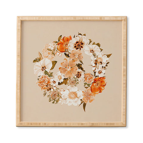 Gale Switzer Botanica bohemian Peace sign Framed Wall Art