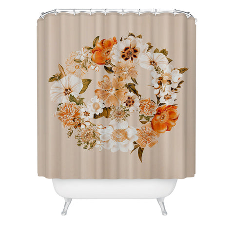 Gale Switzer Botanica bohemian Peace sign Shower Curtain