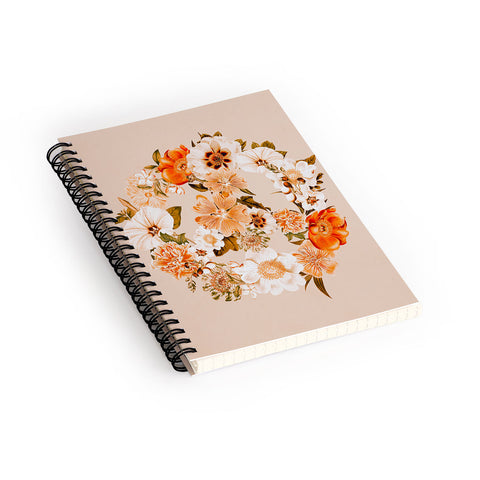 Gale Switzer Botanica bohemian Peace sign Spiral Notebook