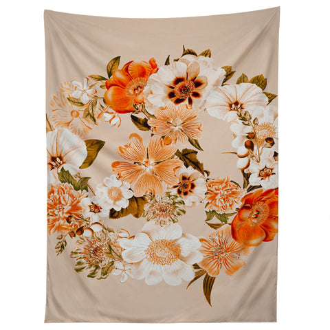 Gale Switzer Botanica bohemian Peace sign Tapestry