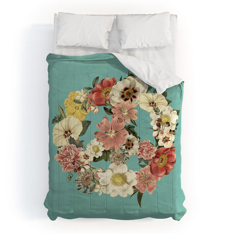 Gale Switzer Botanica Peace sign Comforter
