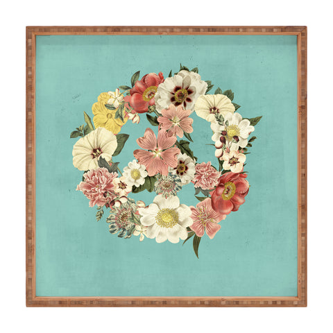 Gale Switzer Botanica Peace sign Square Tray