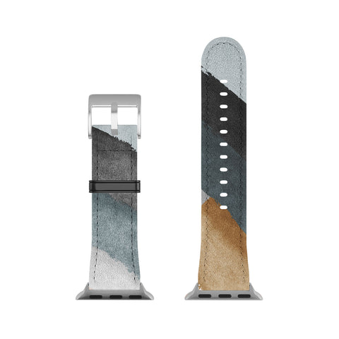 Gale Switzer Brushstroke rainbows teal Apple Watch Band