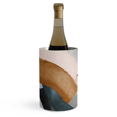 Gale Switzer Brushstroke rainbows teal Wine Chiller