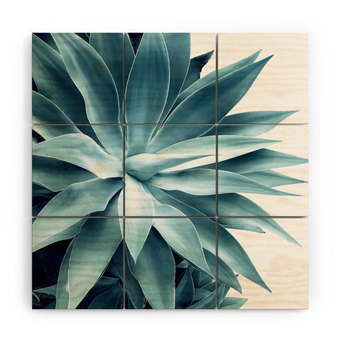 Gale Switzer Bursting into life teal Wood Wall Mural