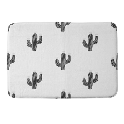 Gale Switzer Cactus Bloom bw Memory Foam Bath Mat