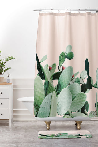 Gale Switzer Cactus Culture Shower Curtain And Mat