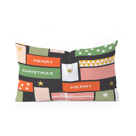 Gale Switzer Christmas presents Oblong Throw Pillow