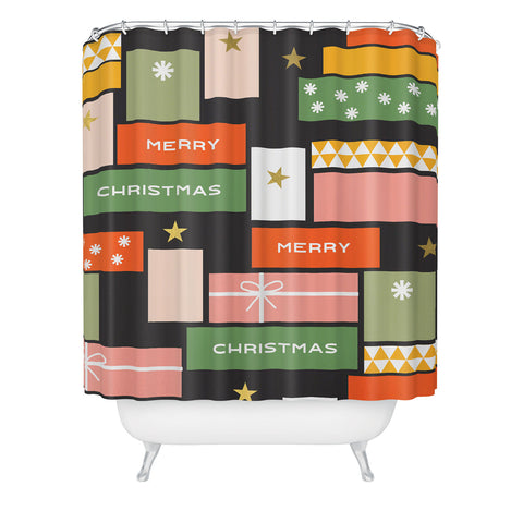 Gale Switzer Christmas presents Shower Curtain