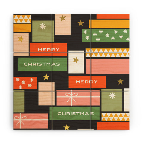 Gale Switzer Christmas presents Wood Wall Mural