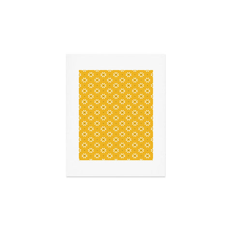 Gale Switzer Daisy stitch yellow Art Print