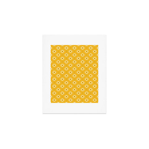 Gale Switzer Daisy stitch yellow Art Print