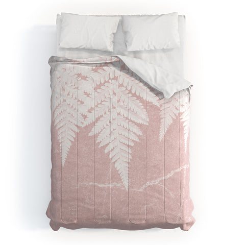 Gale Switzer Fern Fringe pink concrete Comforter