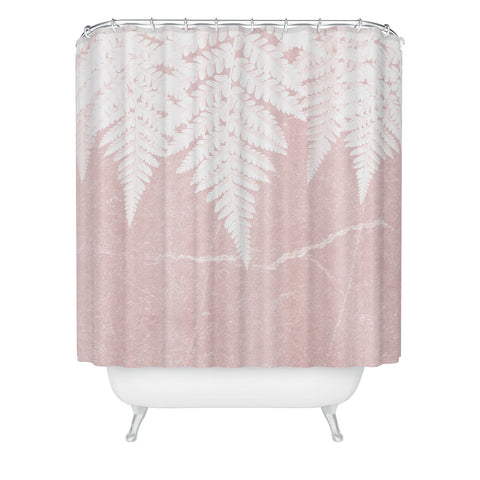 Gale Switzer Fern Fringe pink concrete Shower Curtain