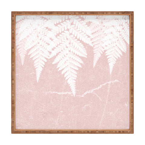 Gale Switzer Fern Fringe pink concrete Square Tray