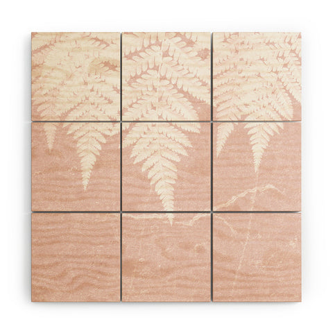 Gale Switzer Fern Fringe pink concrete Wood Wall Mural