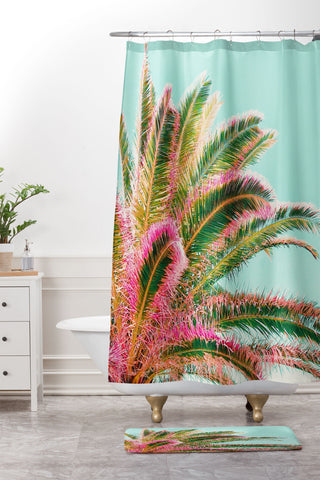 Gale Switzer Fiesta Palms Shower Curtain And Mat