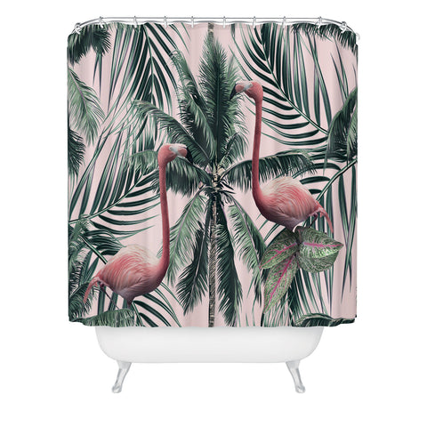 Gale Switzer Flamingo Tropics Shower Curtain