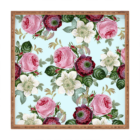 Gale Switzer Floral Enchant blue Square Tray