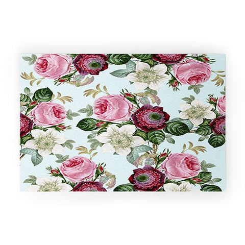 Gale Switzer Floral Enchant blue Welcome Mat