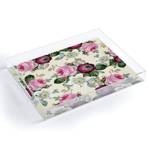 Gale Switzer Floral Enchant cream Acrylic Tray