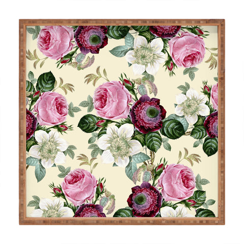 Gale Switzer Floral Enchant cream Square Tray