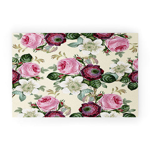 Gale Switzer Floral Enchant cream Welcome Mat