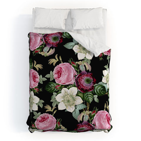Gale Switzer Floral Enchant night Duvet Cover