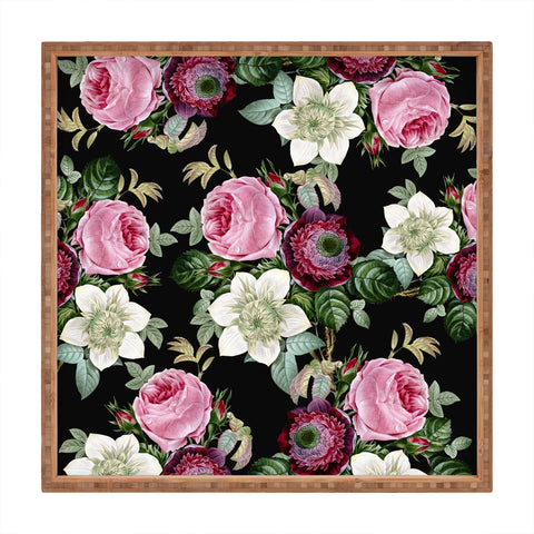 Gale Switzer Floral Enchant night Square Tray