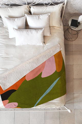 Gale Switzer Floria Fleece Throw Blanket