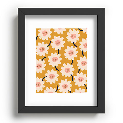 Gale Switzer Flower field yellow Recessed Framing Rectangle