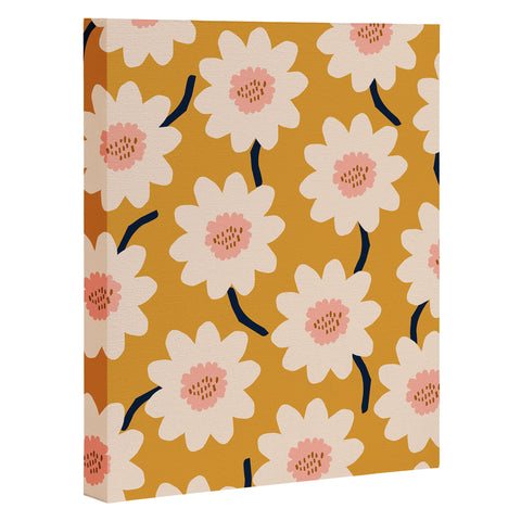 Gale Switzer Flower field yellow Art Canvas