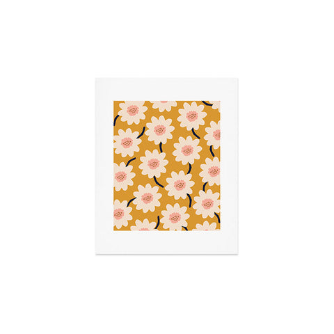 Gale Switzer Flower field yellow Art Print