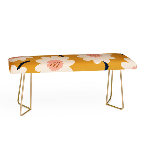 Gale Switzer Flower field yellow Bench