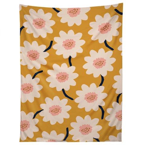 Gale Switzer Flower field yellow Tapestry