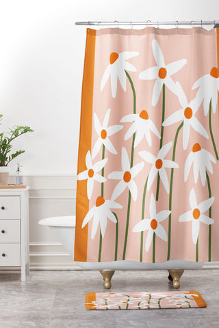 Gale Switzer Flower Market Echinacea 1 Shower Curtain And Mat