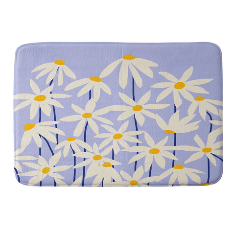 Gale Switzer Flower Market English Daisy Memory Foam Bath Mat