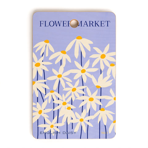 Gale Switzer Flower Market English Daisy Cutting Board Rectangle