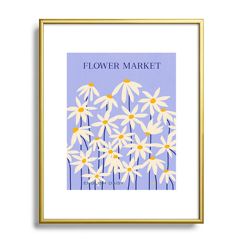 Gale Switzer Flower Market English Daisy Metal Framed Art Print