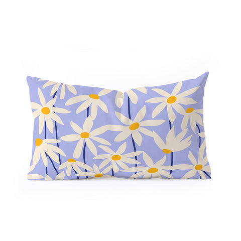 Gale Switzer Flower Market English Daisy Oblong Throw Pillow