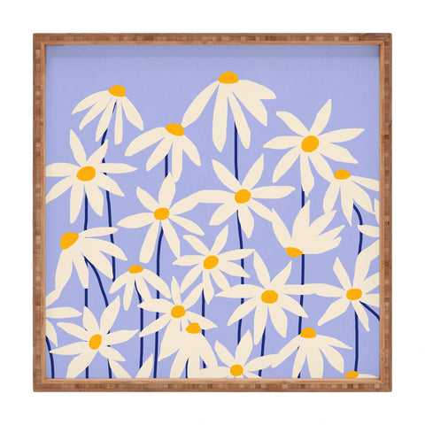 Gale Switzer Flower Market English Daisy Square Tray