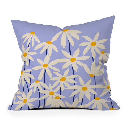 Gale Switzer Flower Market English Daisy Throw Pillow