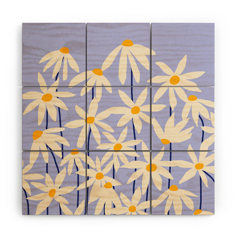 Gale Switzer Flower Market English Daisy Wood Wall Mural