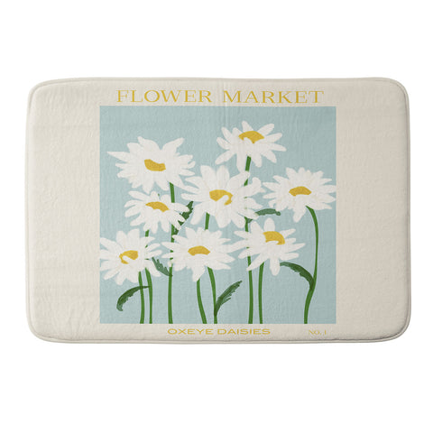 Gale Switzer Flower Market Oxeye Daisies Memory Foam Bath Mat