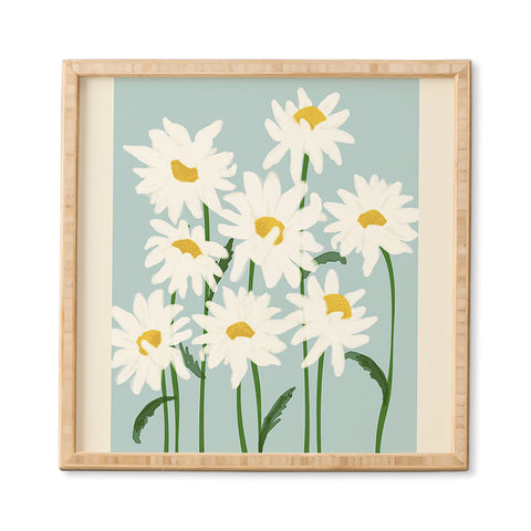 Gale Switzer Flower Market Oxeye daisies II Framed Wall Art