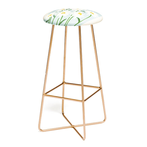 Gale Switzer Flower Market Oxeye daisies II Bar Stool