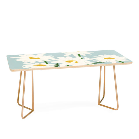 Gale Switzer Flower Market Oxeye daisies II Coffee Table