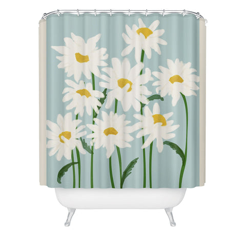Gale Switzer Flower Market Oxeye daisies II Shower Curtain
