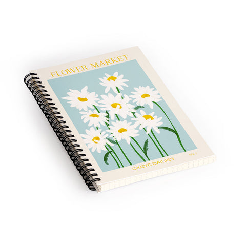 Gale Switzer Flower Market Oxeye daisies II Spiral Notebook