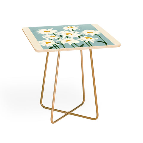 Gale Switzer Flower Market Oxeye daisies II Side Table